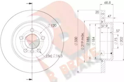 R BRAKE 78RBD23558