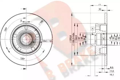 R BRAKE 78RBD13576