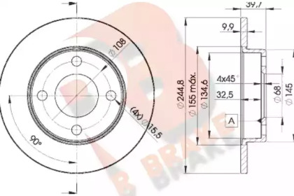 R BRAKE 78RBD23636