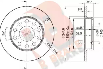 R BRAKE 78RBD23637