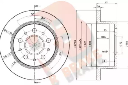 R BRAKE 78RBD13806