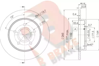 R BRAKE 78RBD23965