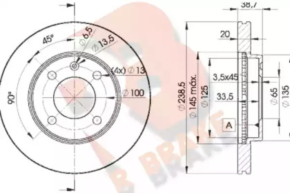 R BRAKE 78RBD23975