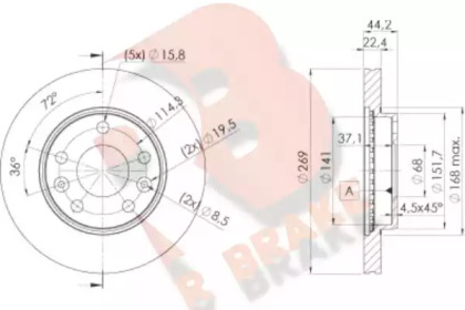 R BRAKE 78RBD24009