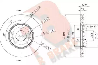 R BRAKE 78RBD24022