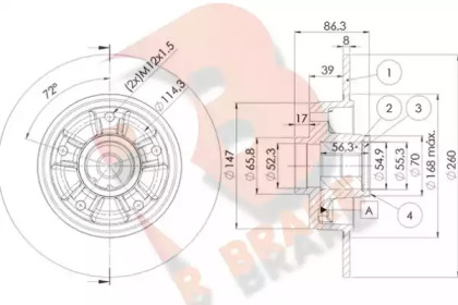 R BRAKE 78RBD14023