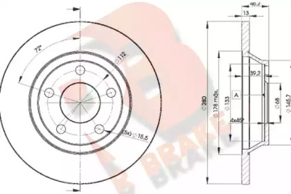 R BRAKE 78RBD24064