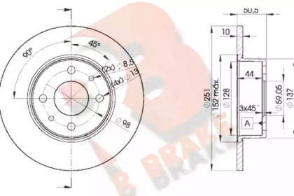 R BRAKE 78RBD24070