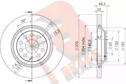 R BRAKE 78RBD24082