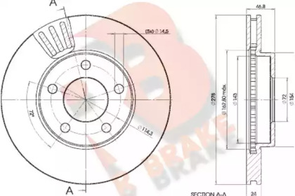 R BRAKE 78RBD24093