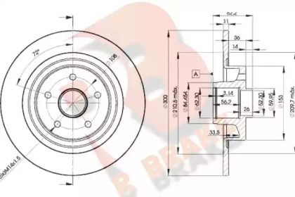 R BRAKE 78RBD14108