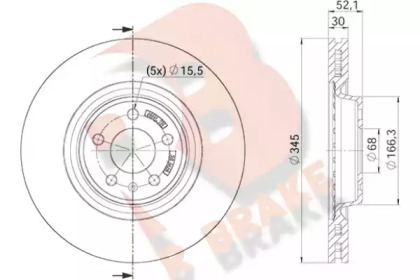 R BRAKE 78RBD24150