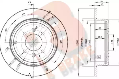 R BRAKE 78RBD24250