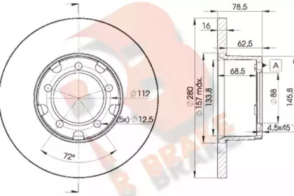 R BRAKE 78RBD14280