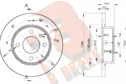 R BRAKE 78RBD24322