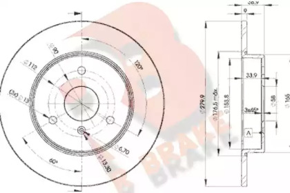 R BRAKE 78RBD24341