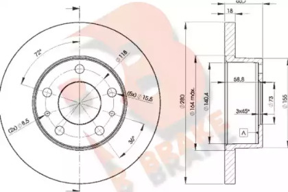 R BRAKE 78RBD24680