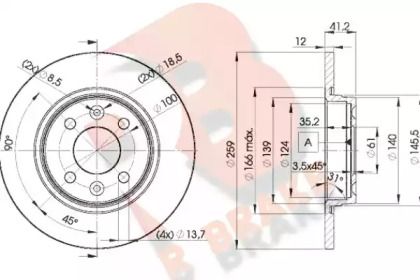 R BRAKE 78RBD24707