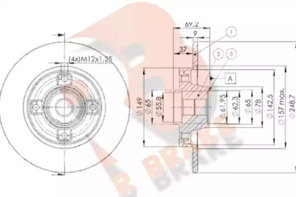 R BRAKE 78RBD14745