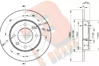 R BRAKE 78RBD24746