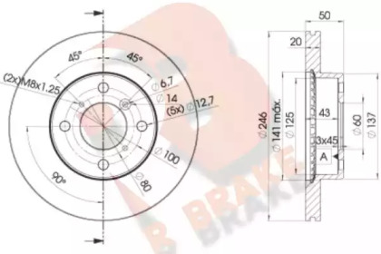 R BRAKE 78RBD24801