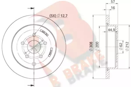 R BRAKE 78RBD24802