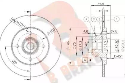 R BRAKE 78RBD14901