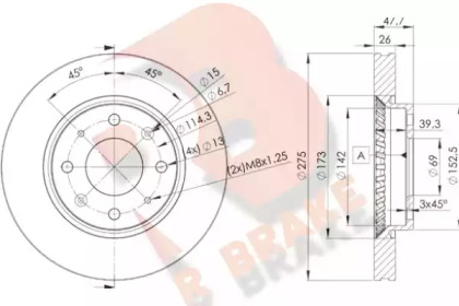 R BRAKE 78RBD25002