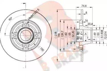 R BRAKE 78RBD15006