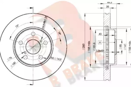 R BRAKE 78RBD25030