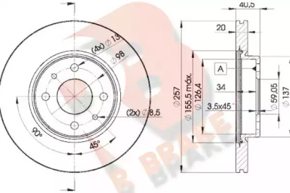 R BRAKE 78RBD25056