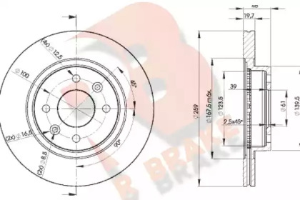 R BRAKE 78RBD25081