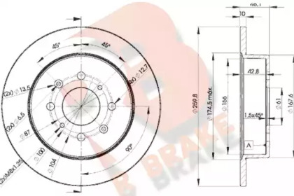 R BRAKE 78RBD25106