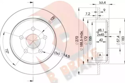 R BRAKE 78RBD25114