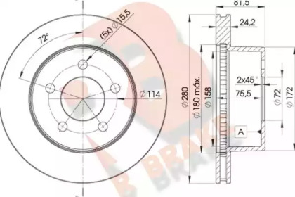 R BRAKE 78RBD15115