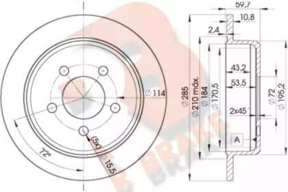 R BRAKE 78RBD25116