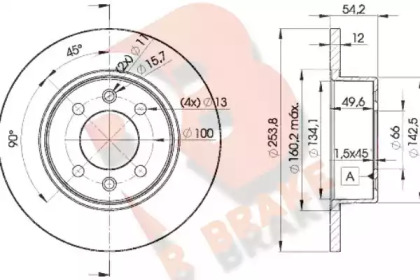 R BRAKE 78RBD25166