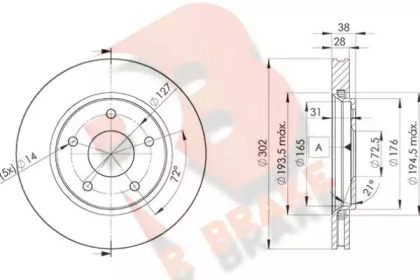 R BRAKE 78RBD25170