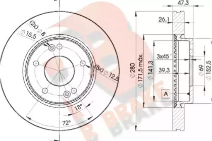 R BRAKE 78RBD25171