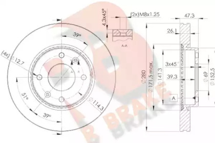 R BRAKE 78RBD25172