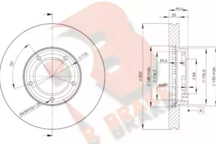 R BRAKE 78RBD25180