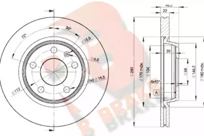 R BRAKE 78RBD25301