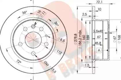 R BRAKE 78RBD15500