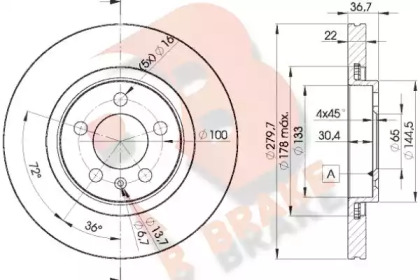 R BRAKE 78RBD25603