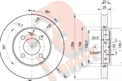 R BRAKE 78RBD25605