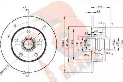 R BRAKE 78RBD15606