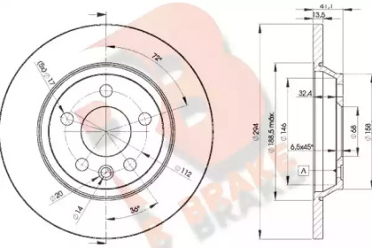 R BRAKE 78RBD25609