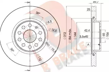 R BRAKE 78RBD25618