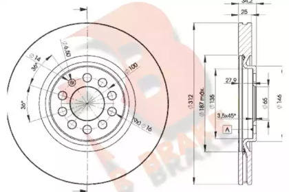 R BRAKE 78RBD25620