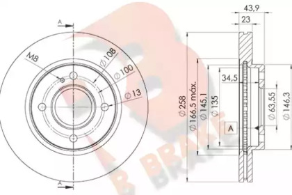 R BRAKE 78RBD25636